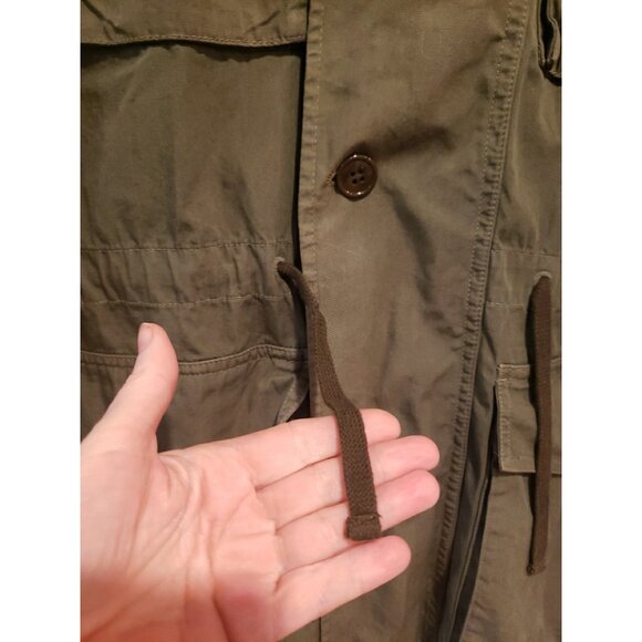J Crew NX-631 M65 Military Field Jacket Hooded Cotton Army Green Mens Sz M Gorp - Picture 2 of 11